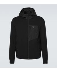 Prada - Re-Nylon And Cotton-Blend Hoodie - Lyst