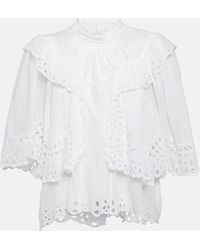 Isabel Marant - Katia Embroidered Cotton Blouse - Lyst