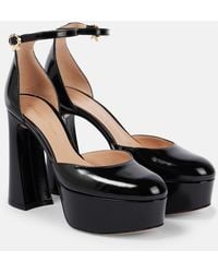 Gianvito Rossi - Bessie 100 Patent Leather Platform Pumps - Lyst