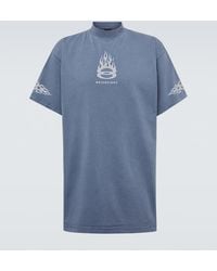 Balenciaga - Burning Unity Cotton Jersey T-Shirt - Lyst