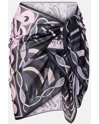 PUCCI - Iride Semi-Sheer Cotton Beach Cover-Up - Lyst