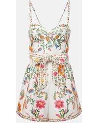 FARM Rio - Combi-Short Delicate Forest En Lin A Fleurs - Lyst