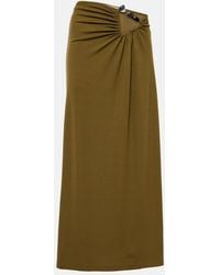 Christopher Esber - Tri Crystal Stone Ruched Maxi Skirt - Lyst
