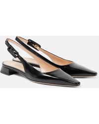 Gianvito Rossi - Lindsay Patent Leather Slingback Flats - Lyst
