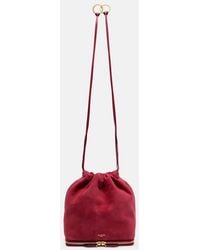 Alaïa - Bucket Bag Le Pochon Aus Veloursleder - Lyst