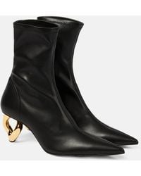 JW Anderson - Chain Leather Ankle Boots - Lyst