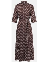 Max Mara - Daniel Printed Cotton Shirt Dress - Lyst