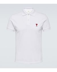 Ami Paris - Polo blanco - Lyst