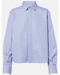 Sacai - Striped Cotton-Blend Poplin Shirt - Lyst