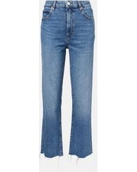FRAME - Ruler Cropped Straight Jeans - Lyst