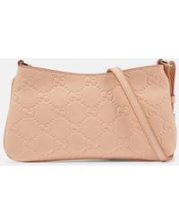 Gucci - Gg Mini Debossed Leather Shoulder Bag - Lyst