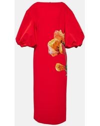 Safiyaa - Amira Embroidered Floral Midi Dress - Lyst