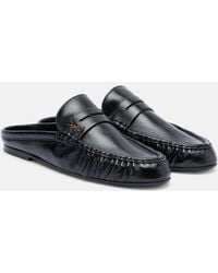 Saint Laurent - Le Loafer Leather Mules - Lyst