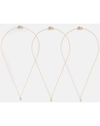 Sophie Bille Brahe - Initial 18Kt Necklace With Diamonds - Lyst
