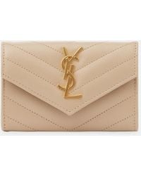 Saint Laurent - Monogram Small Leather Wallet - Lyst