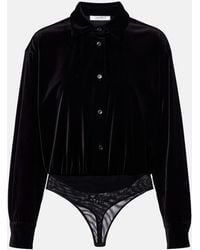 Max Mara - Body De Terciopelo De Algodon - Lyst