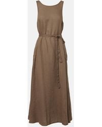 Velvet - Reta Linen Midi Dress - Lyst