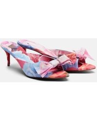 Christian Louboutin - Mulazee Bow-Detail Floral Chine Mules - Lyst