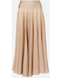 Alaïa - Flared Fine-Knit Maxi Skirt - Lyst