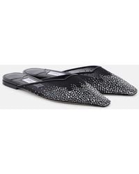 Jimmy Choo - Vivi Embellished Mesh Mules - Lyst