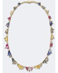 Suzanne Kalan - 18Kt Necklace With Sapphires And Diamonds - Lyst