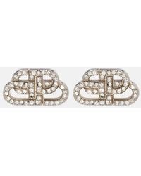Balenciaga - Bb Embellished Earrings - Lyst