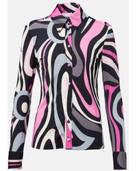 PUCCI - Marmo Jersey Satin Shirt - Lyst