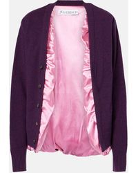 JW Anderson - Wool And Satin Cardigan - Lyst