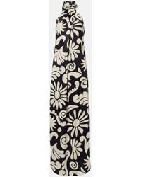 Cala De La Cruz - Oliviera Printed Halterneck Maxi Dress - Lyst
