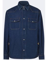 Valentino - Vgold Denim Western Shirt - Lyst