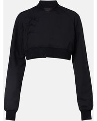 Noir Kei Ninomiya - Cropped Wool Top - Lyst