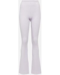 Courreges - Reedition Ribbed-knit Flared Pants - Lyst