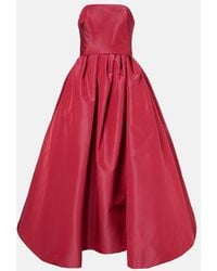 Carolina Herrera - Strapless Belted Silk Cocktail Dress - Lyst