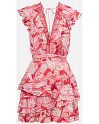 Poupette - Minikleid Carol Aus Satin - Lyst