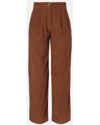 Velvet - Gail High-Rise Cotton Straight Pants - Lyst