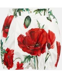Dolce & Gabbana - Shorts de algodon floral - Lyst