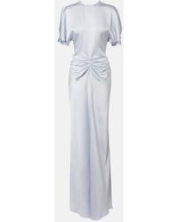 Victoria Beckham - Gathered Satin Gown - Lyst
