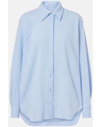 Hunza G - Resort Oversized Seersucker Shirt - Lyst