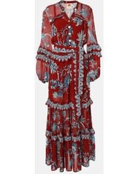 FARM Rio - Tropical Landing Ruffled Maxi Dress - Lyst