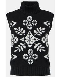 Max Mara - Vivy Jacquard-Knit Wool And Cashmere-Blend Turtleneck Vest - Lyst