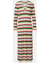 RIXO London - Lucila Knitted Chevron Cotton Maxi Dress - Lyst