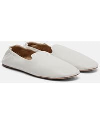 The Row - Casa Leather Slippers - Lyst