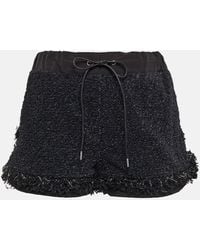 Sacai - Drawstring Tweed Shorts - Lyst