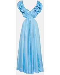 Zimmermann - Halcyon Cutout Silk Maxi Dress - Lyst