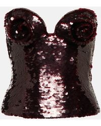 Magda Butrym - Sequined Bustier Top - Lyst