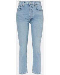 Agolde - Riley High-Rise Straight Jeans - Lyst