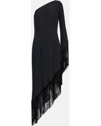 ‎Taller Marmo - Aventador Fringed One-Shoulder Midi Dress - Lyst