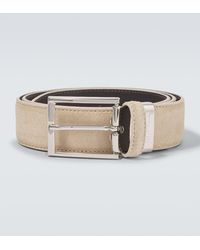 Canali - Ceinture En Daim - Lyst