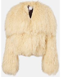 The Attico - Cropped-Jacke Aus Shearling - Lyst