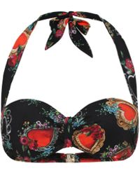 Dolce & Gabbana Haut de bikini imprimé - Noir